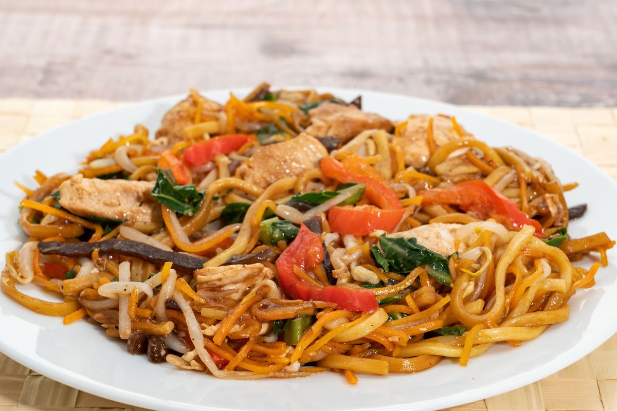 Chicken hot dish with chow mein noodles